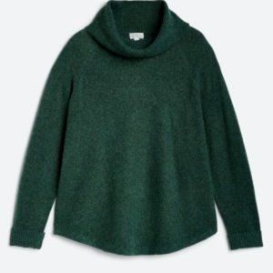 Waffle Cowl Neck Sweater